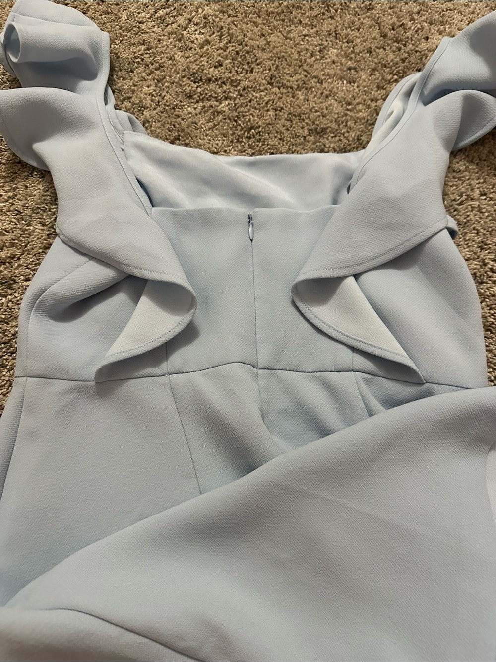 BCBGeneration Powder Blue Ruffle Strap Mini Dress - Picture 6 of 10